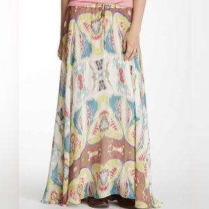 DA-NANG Boheme 100% Silk Flowy Maxi Kaleidoscope Skirt size S Excellent $259